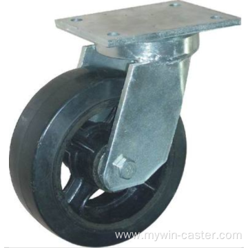 10'' Top Plate Swivel Industrial Caster Rubber Wheel